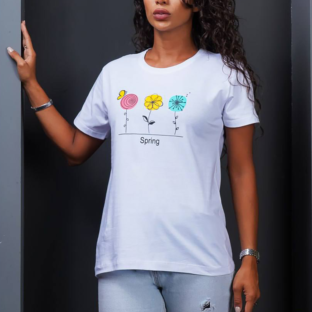 تیشرت سوپر پنبه novella چاپی spring